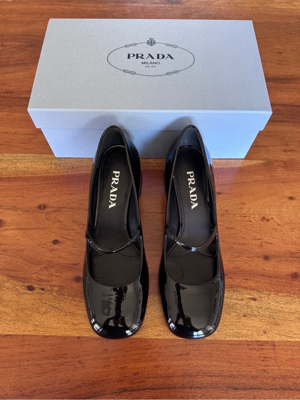 Prada Black Patent Leather Mary Jane Shoes